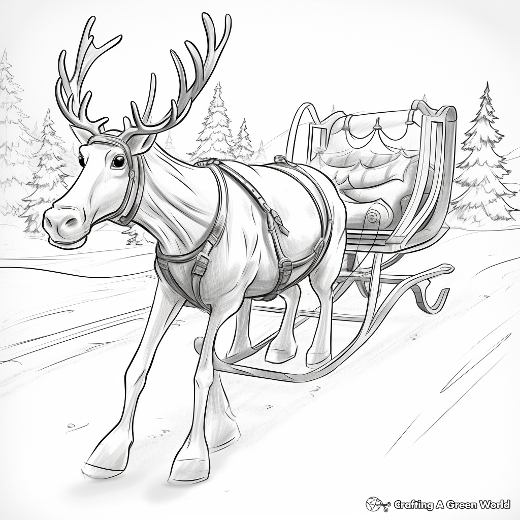 Reindeer coloring pages