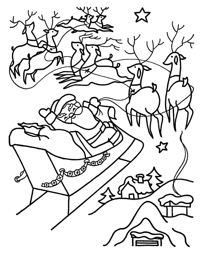 Santa coloring pages