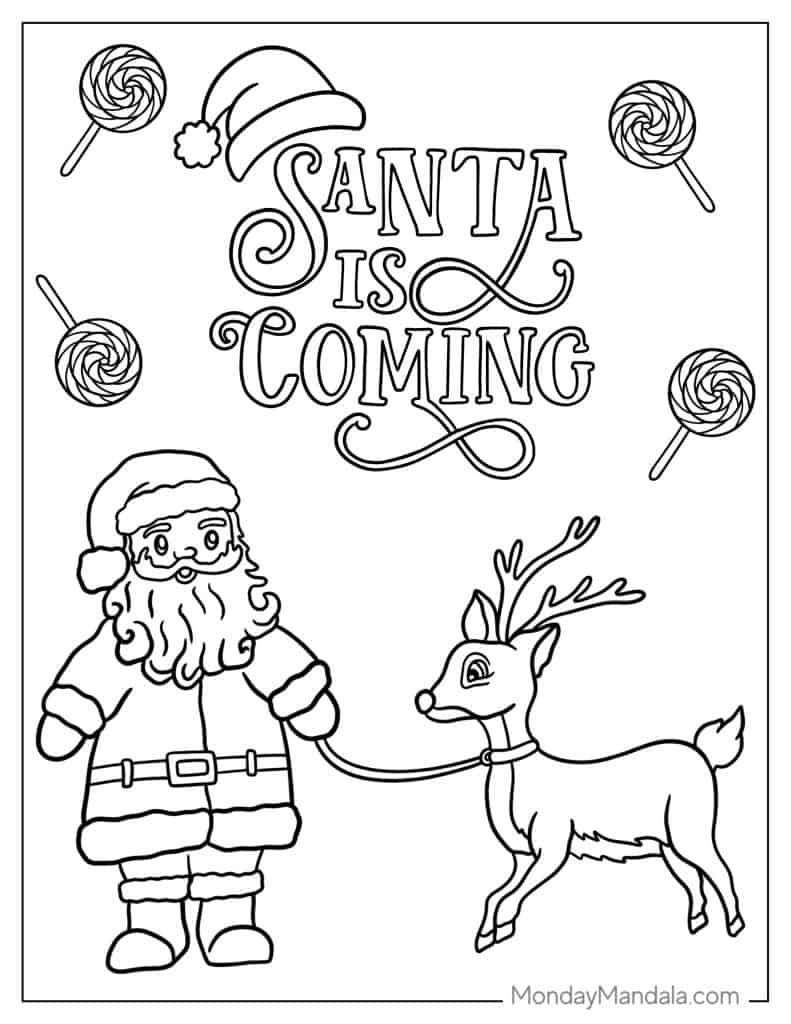 Reindeer coloring pages free pdf printables