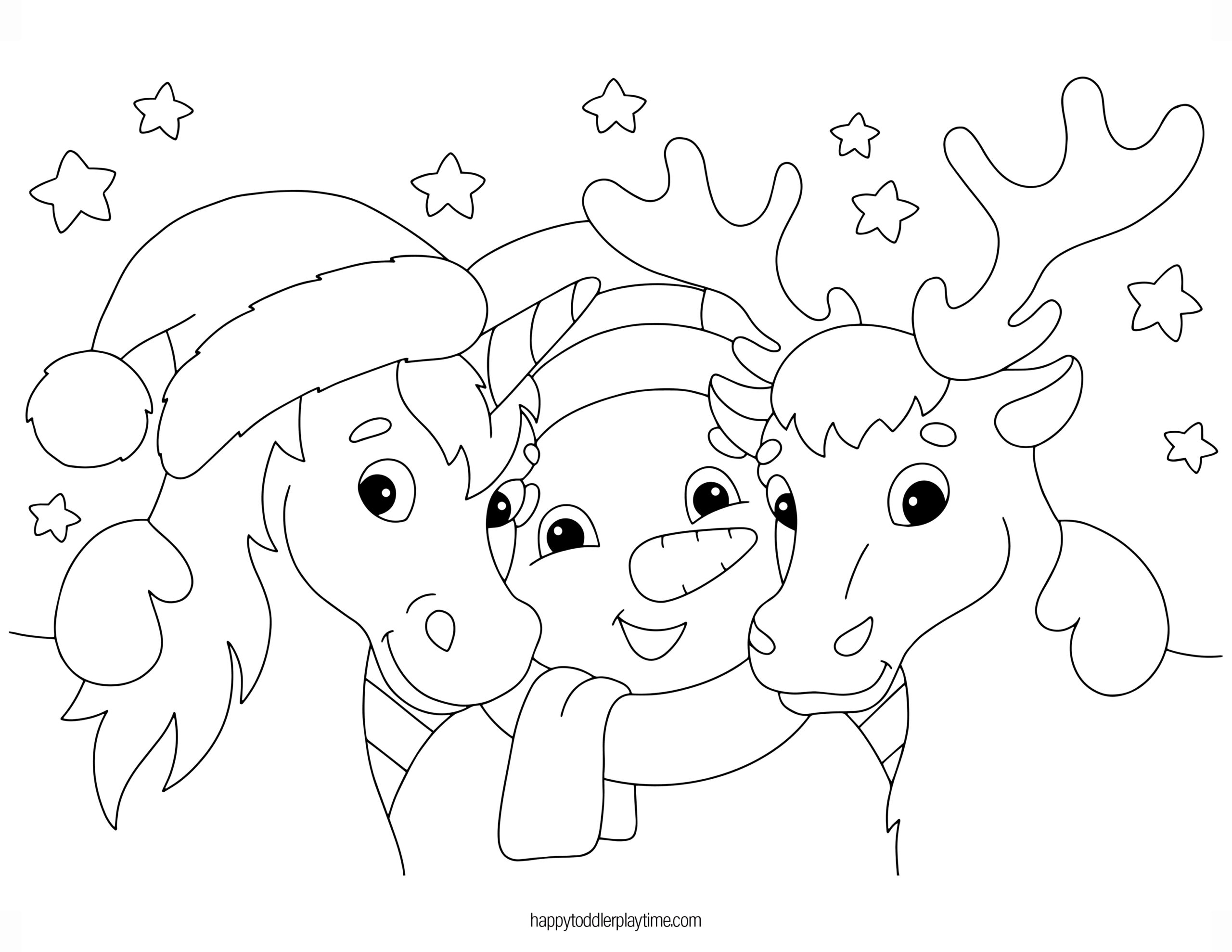 Free printable christmas reindeer coloring pages dash into holiday fun