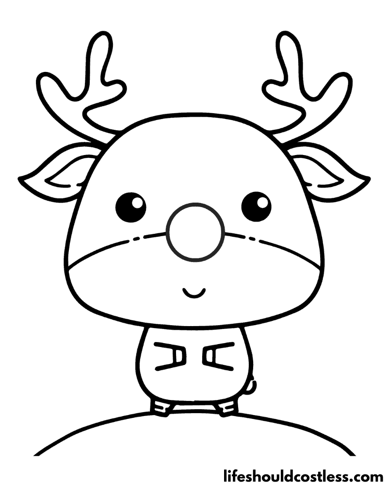 Rudolph coloring pages free printable pdf templates