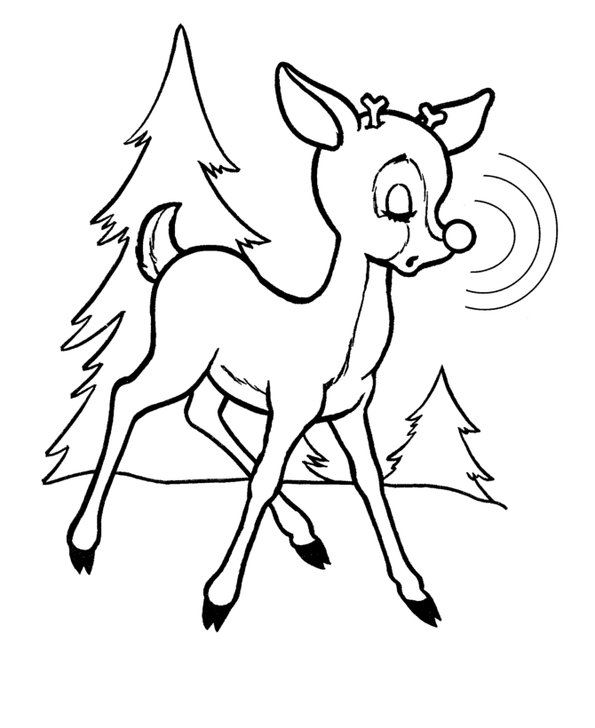 Free printable rudolph coloring pages for kids