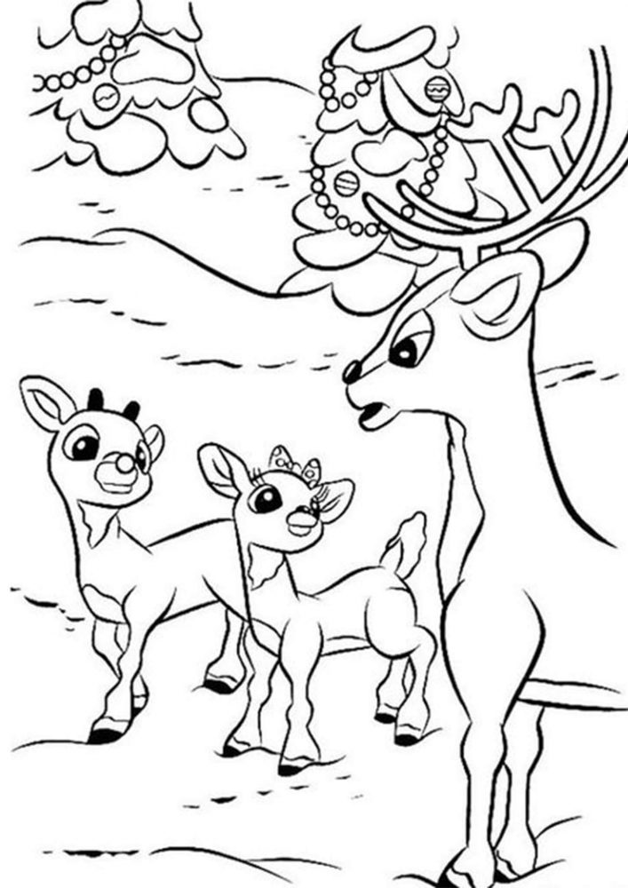 Rudolph the red nosed reindeer coloring pages