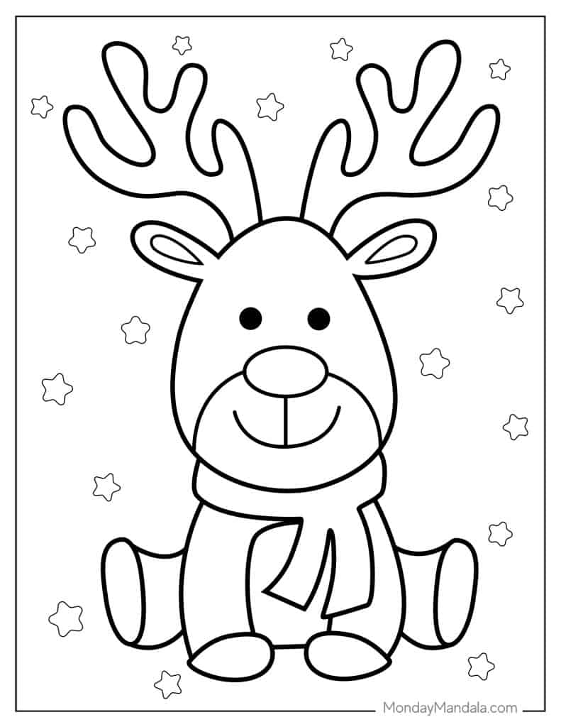 Rudolph coloring pages free pdf printables