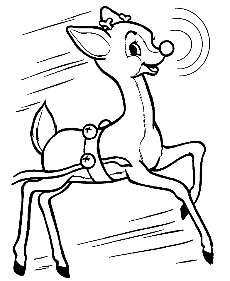 Rudolph coloring pages printable for free download