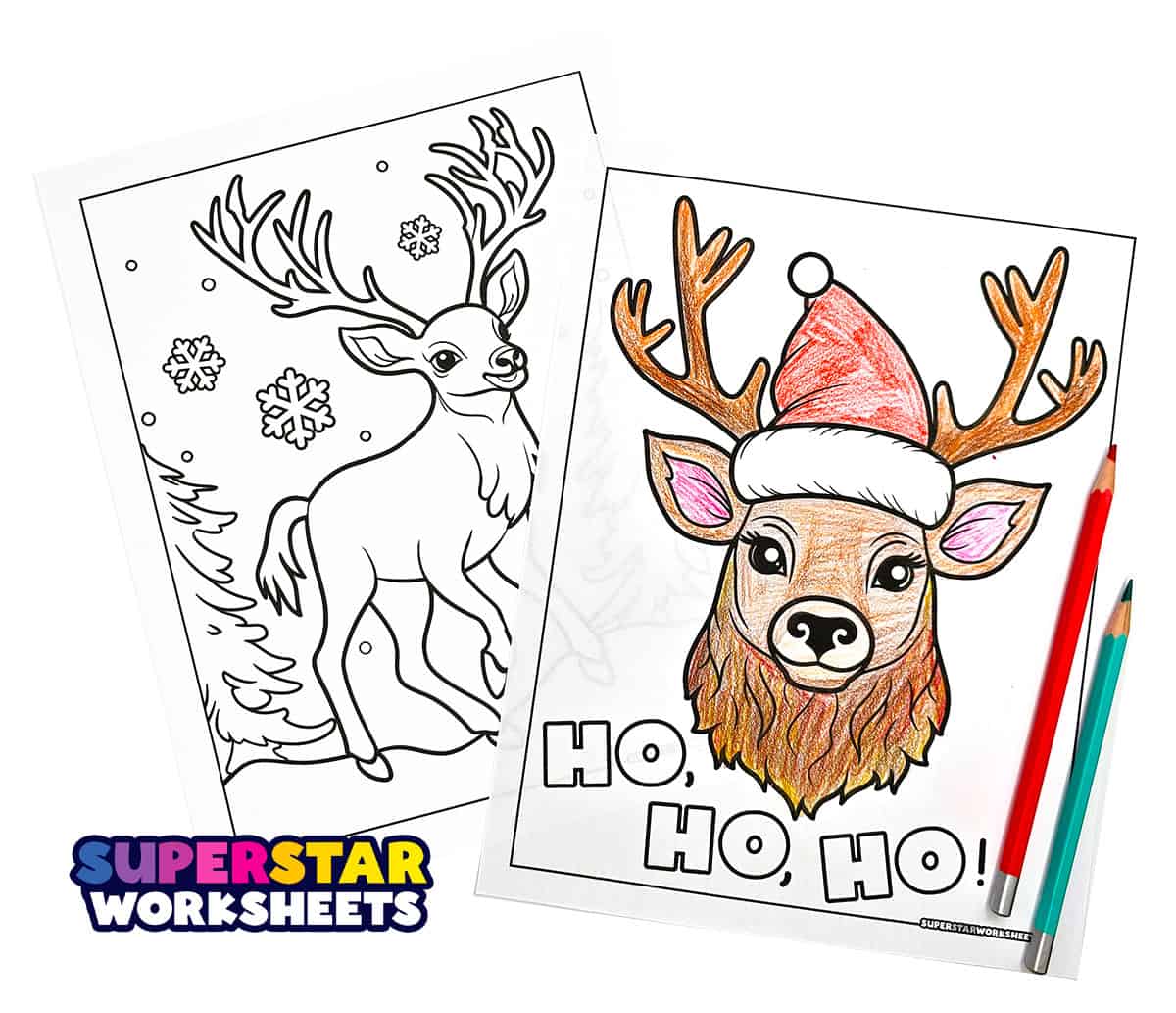 Reindeer coloring pages