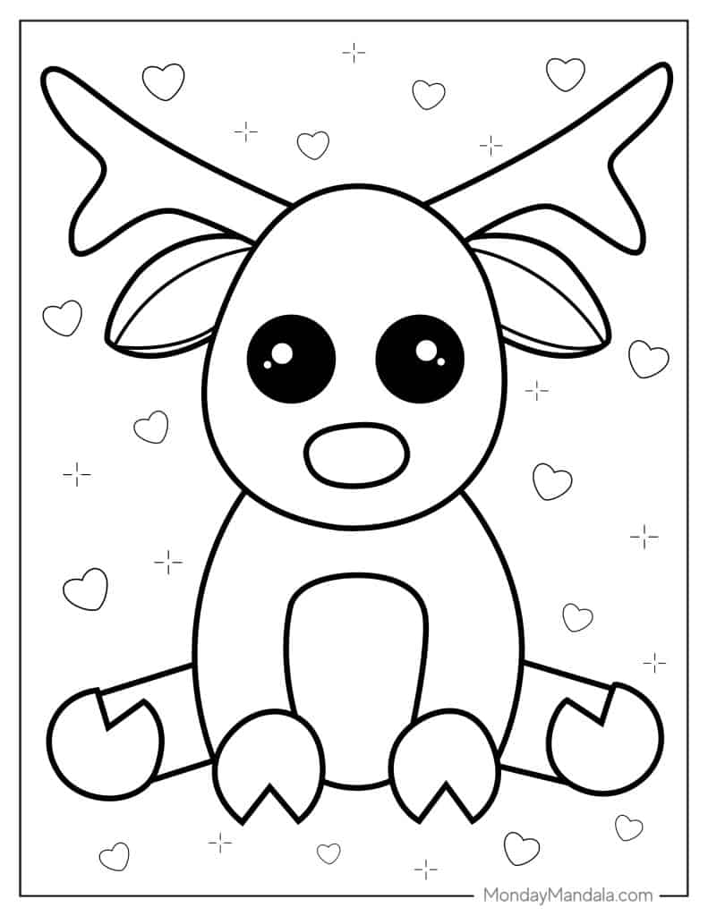 Rudolph coloring pages free pdf printables