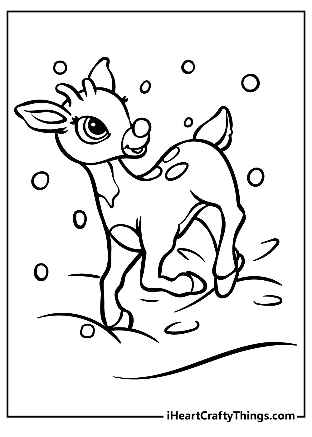 Rudolph coloring pages free printables