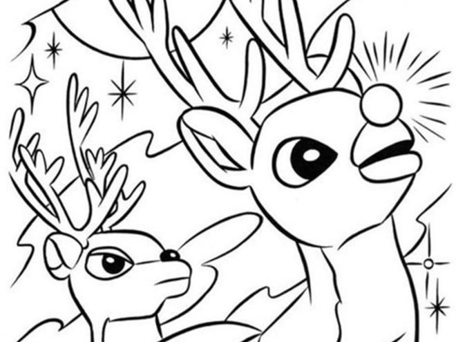 Rudolph the red nosed reindeer coloring pages