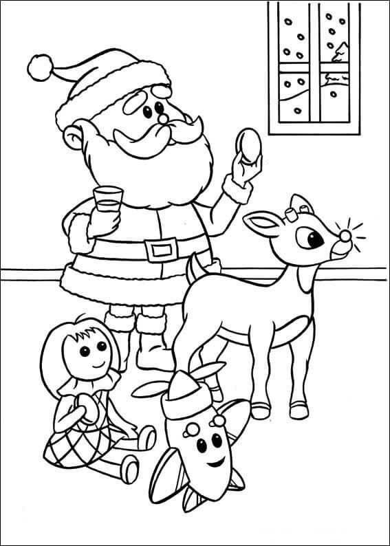 Printable rudolph coloring pages pdf