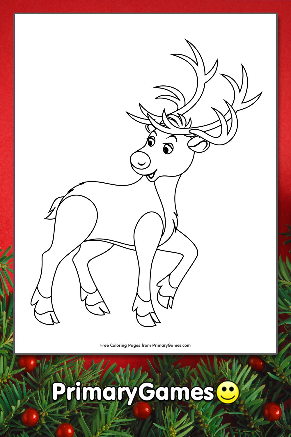 Rudolph the red nosed reindeer coloring page â free printable pdf from