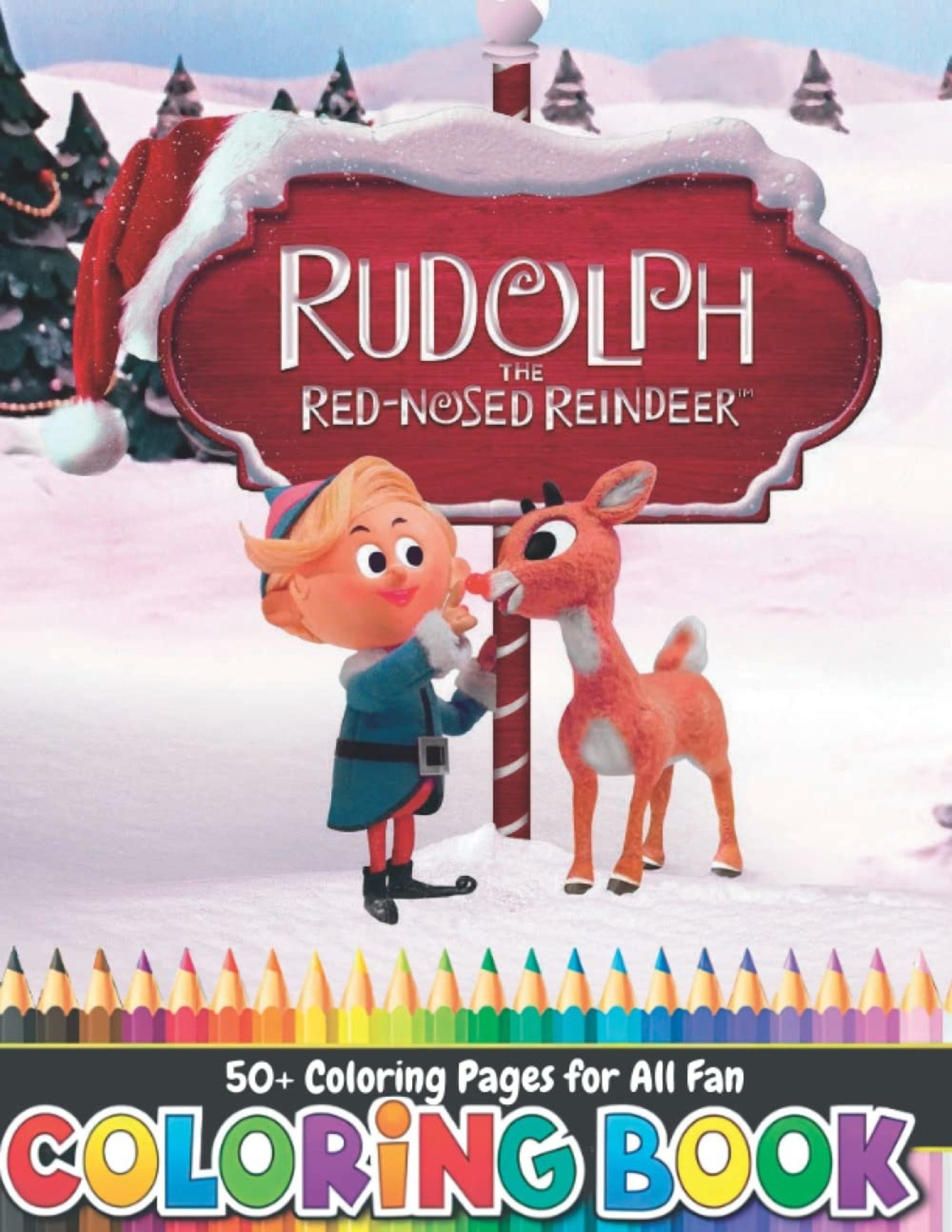 Rudolph the red nosed reindeer coloring book exclusive images activity book for kids with reindeer santa claus elfs and yeti by jason z smither