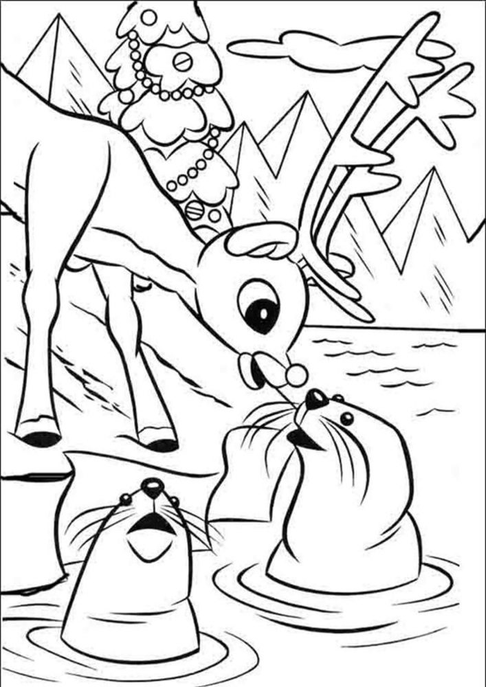 Rudolph the red nosed reindeer coloring pages
