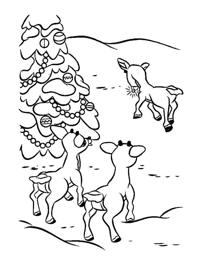 Free printable rudolph coloring pages for kids