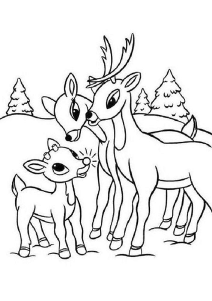 Rudolph the red nosed reindeer coloring pages