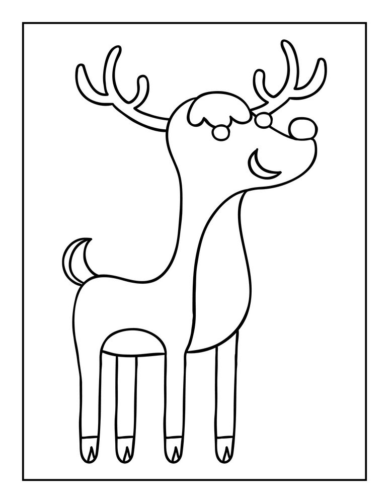 Santas reindeer coloring pages