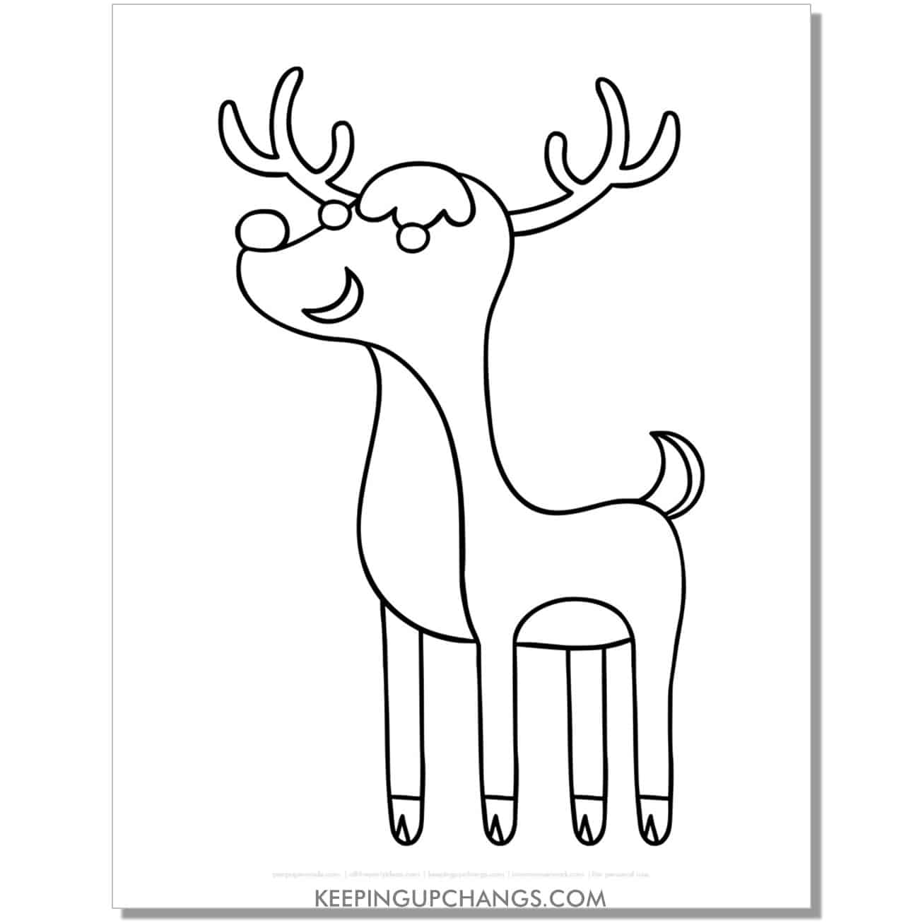 Free reindeer coloring page sheets most popular printables