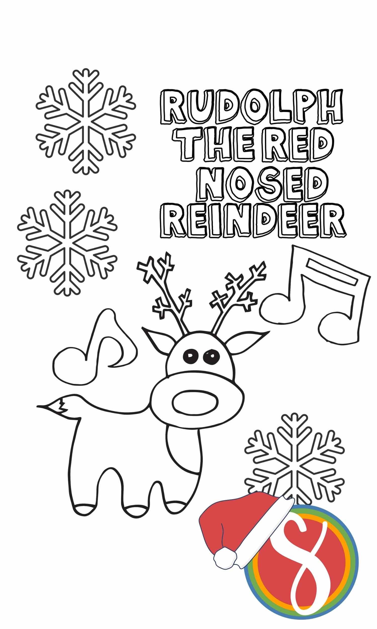 Free reindeer christmas coloring pages â stevie doodles