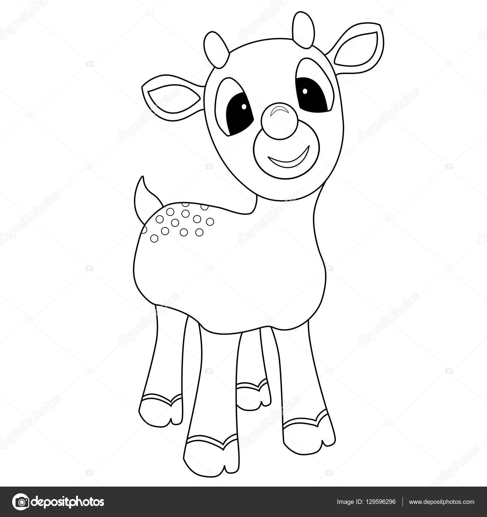 Rudolph coloring page stock illustration by smk