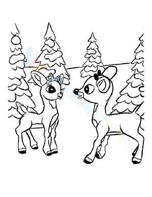 Free printable reindeer coloring pages for kids