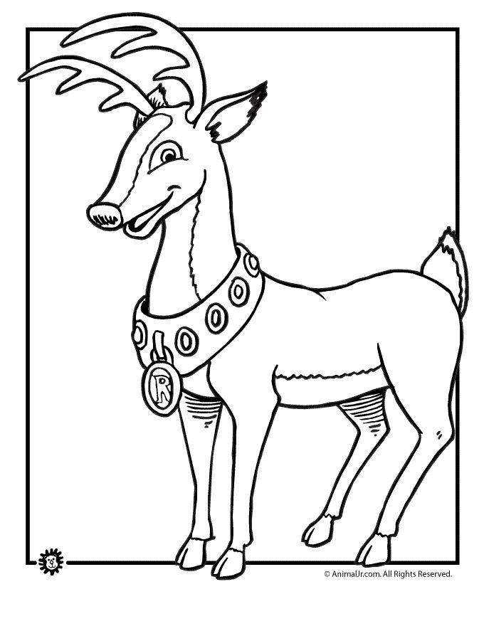 Rudolph the red nosed reindeer coloring page deer coloring pages rudolph coloring pages christmas coloring pages