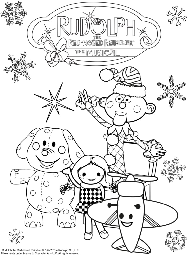 Coloring pages for rudolph the red