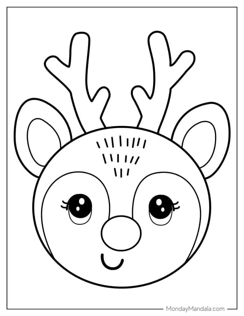 Rudolph coloring pages free pdf printables