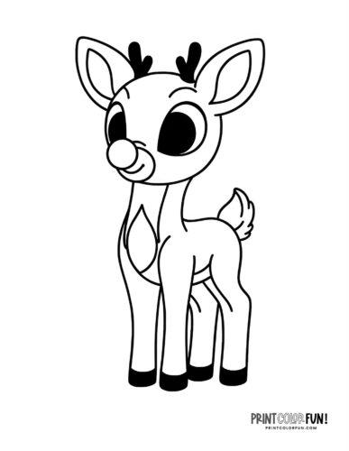 Adorable rudolph coloring pages other reindeer clipart to light up learning at