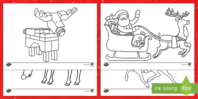 Reindeer louring pages worksheets teacher made