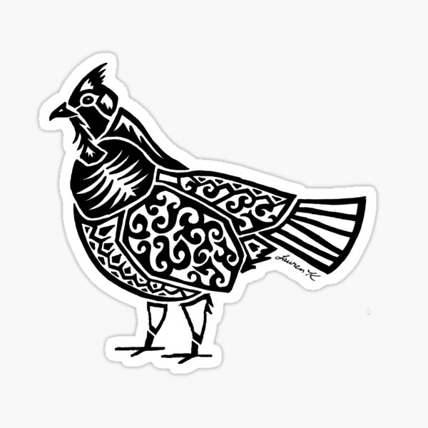 Ruffed grouse stickers for sale