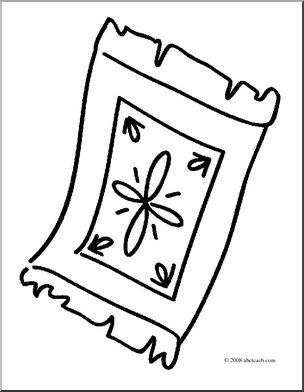 Clip art basic words rug coloring page i