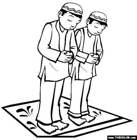 Praying coloring page free praying online coloring muslim kids activities islam for kids muslim kids