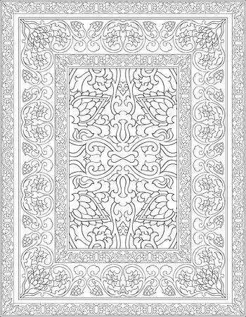 Rug coloring page cliparts stock vector and royalty free rug coloring page illustrations