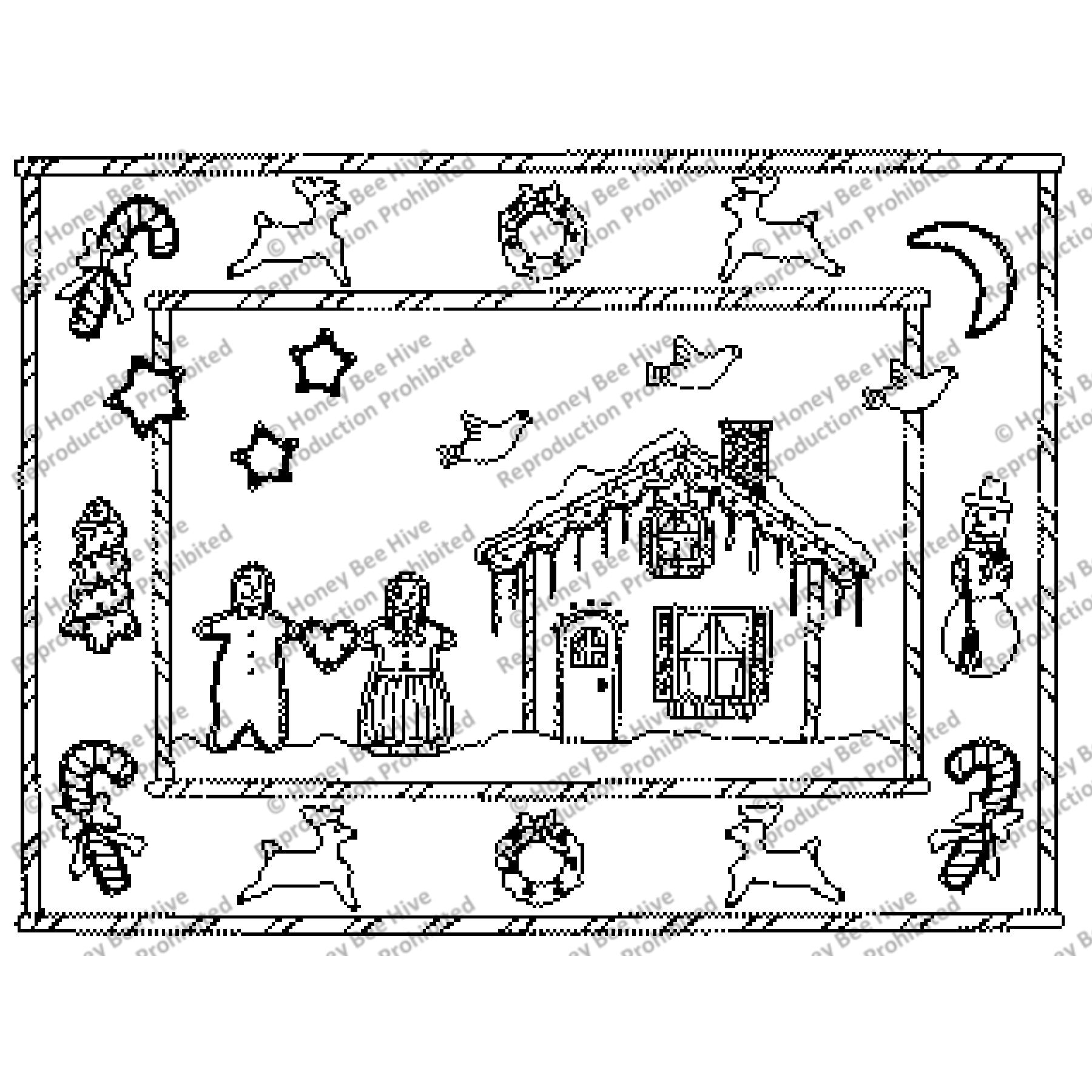 Rug hooking pattern gingerbread cookies