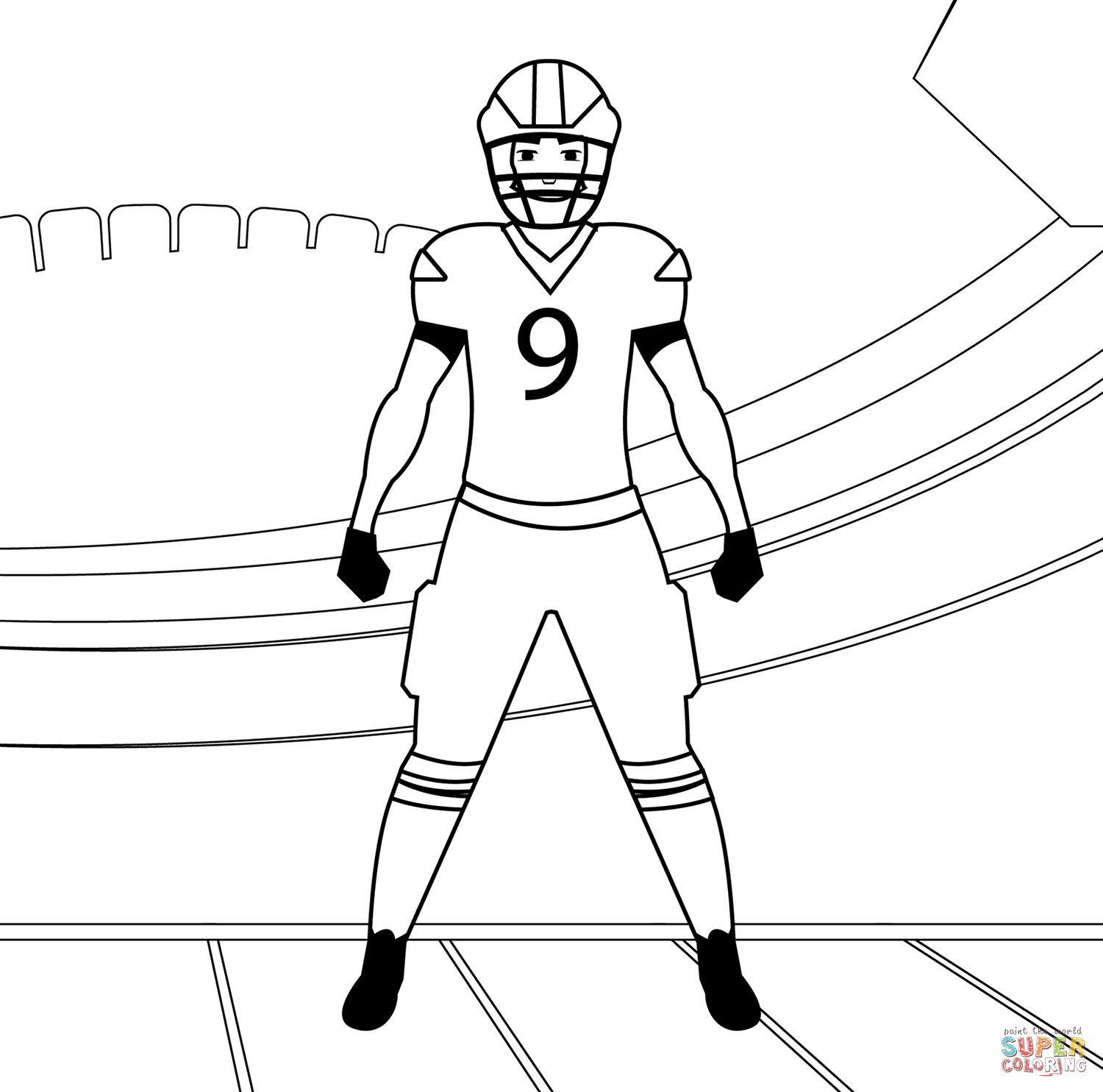 Rugby player coloring page free printable coloring pages