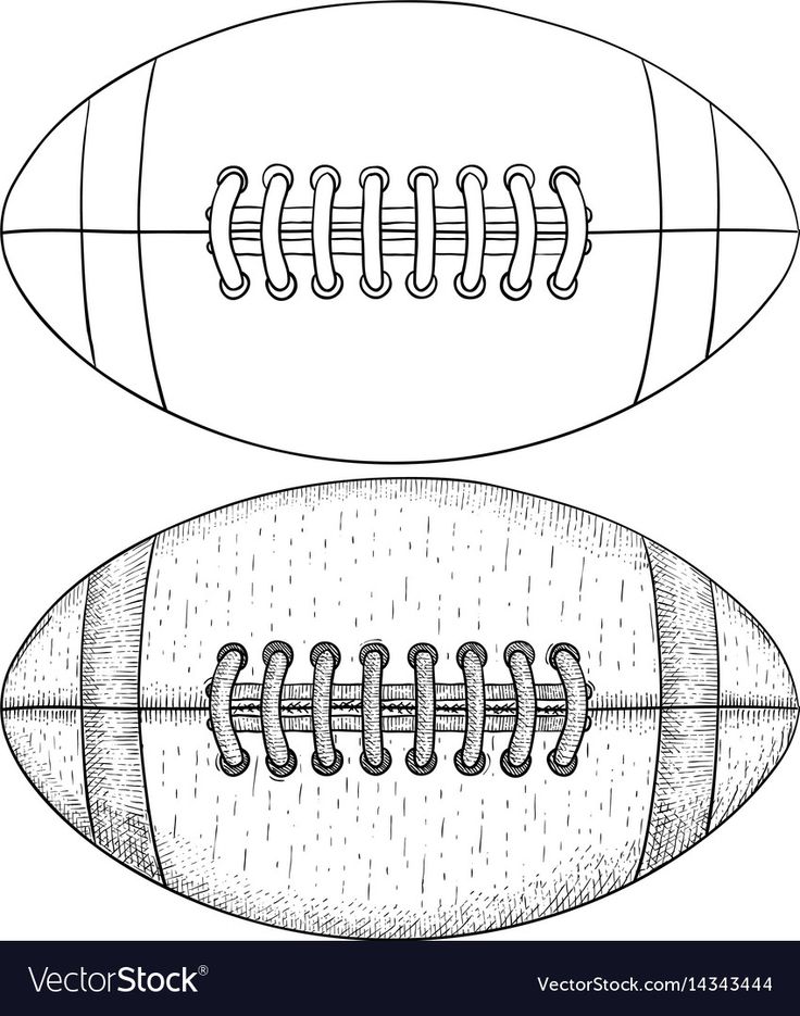 Rugby ball sketch vector image on vectorstock rugby ball vector free vector images