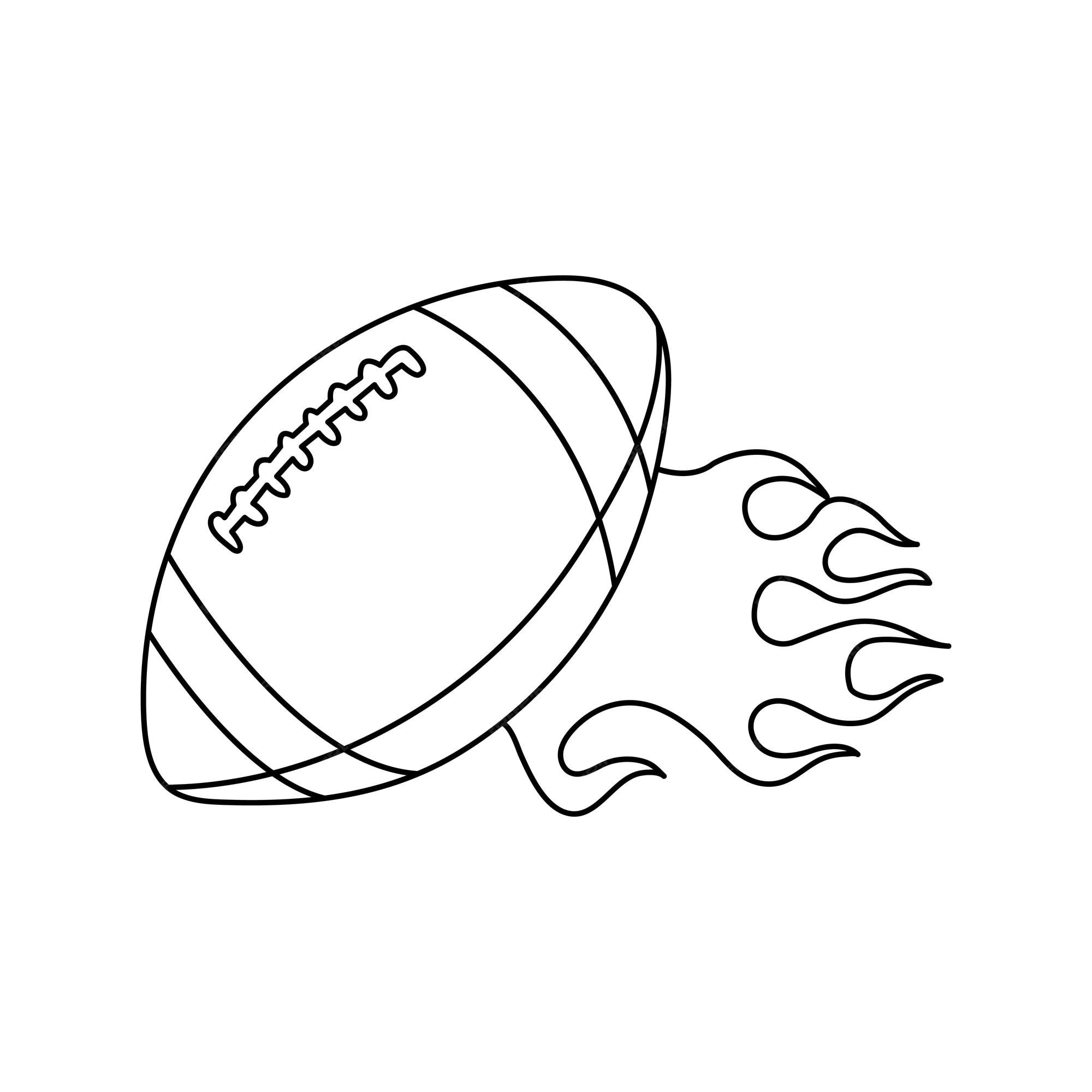 Premium vector rugby ball coloring element