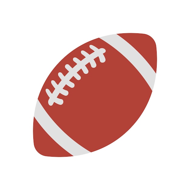 Premium vector american football logo rugby ball simple icon in color