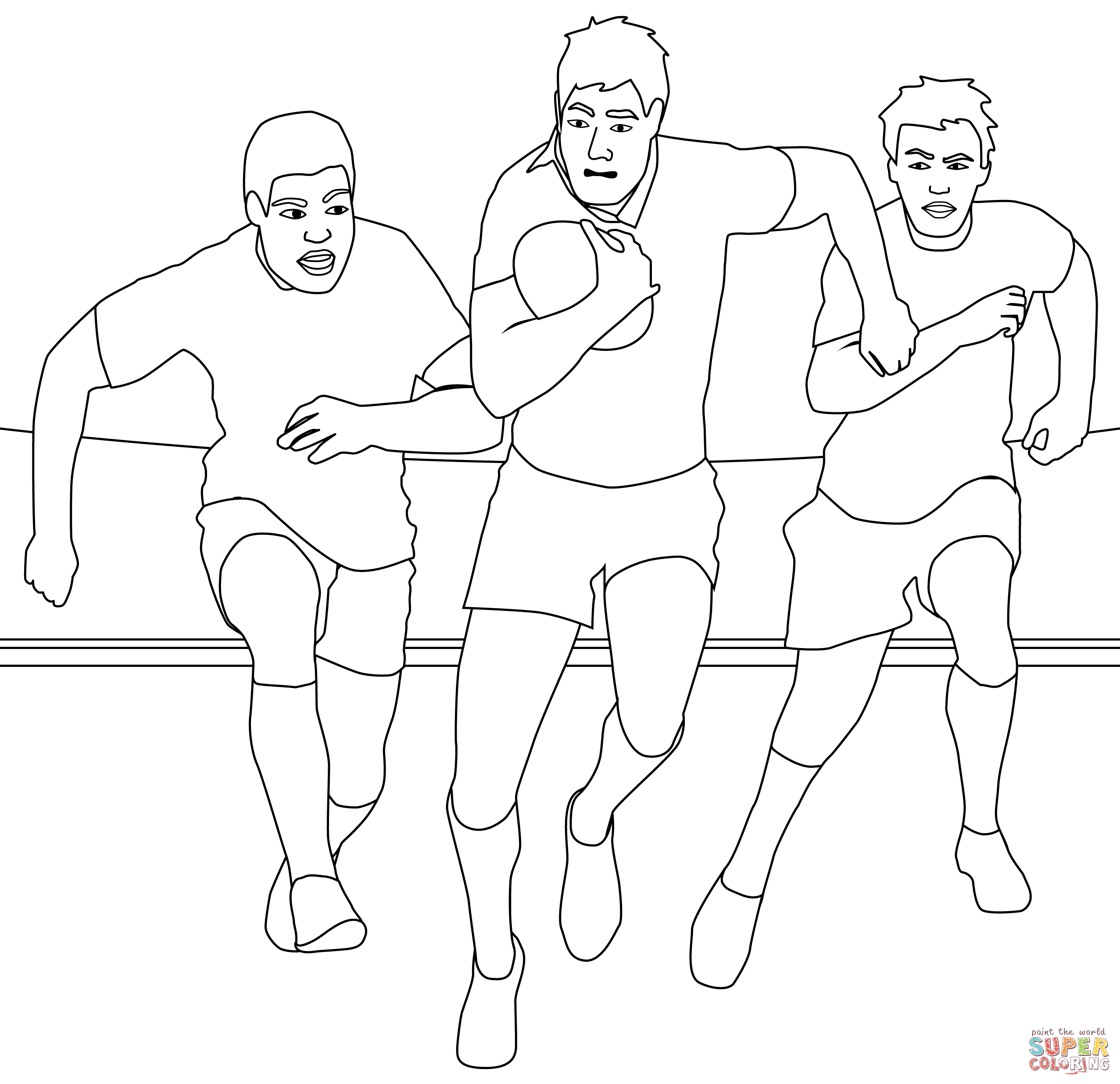 Rugby coloring page free printable coloring pages