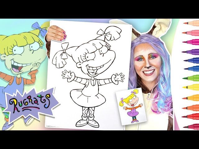 Rugrats coloring pages coloring angelica pickles kids coloring video nickelodeon arkers