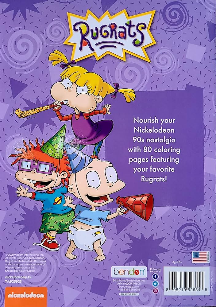 Jumbo retro rugrats coloring book bendon books