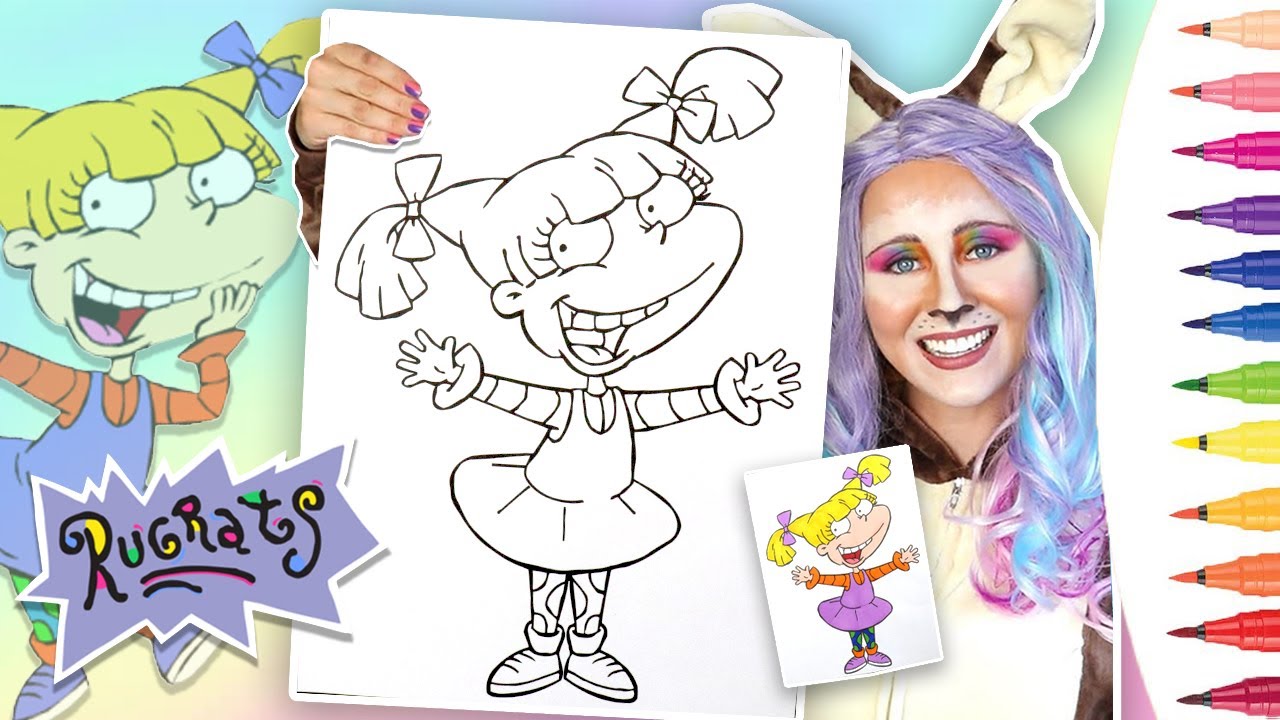 Rugrats coloring pages coloring angelica pickles kids coloring video nickelodeon arkers