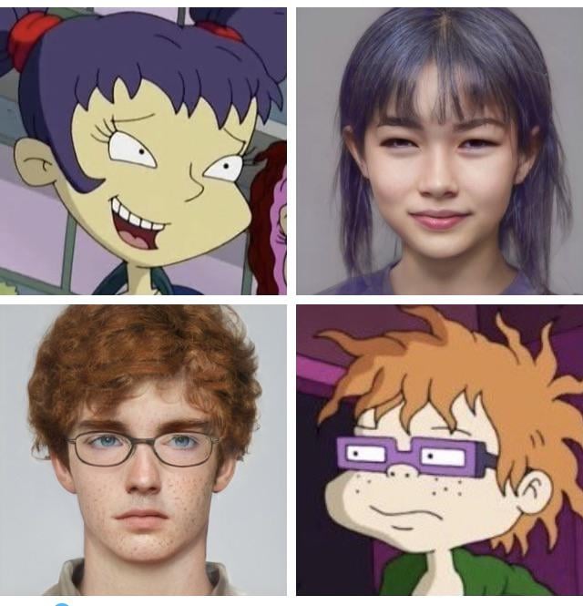 Rugrats all grown up in artbreeder rrugrats