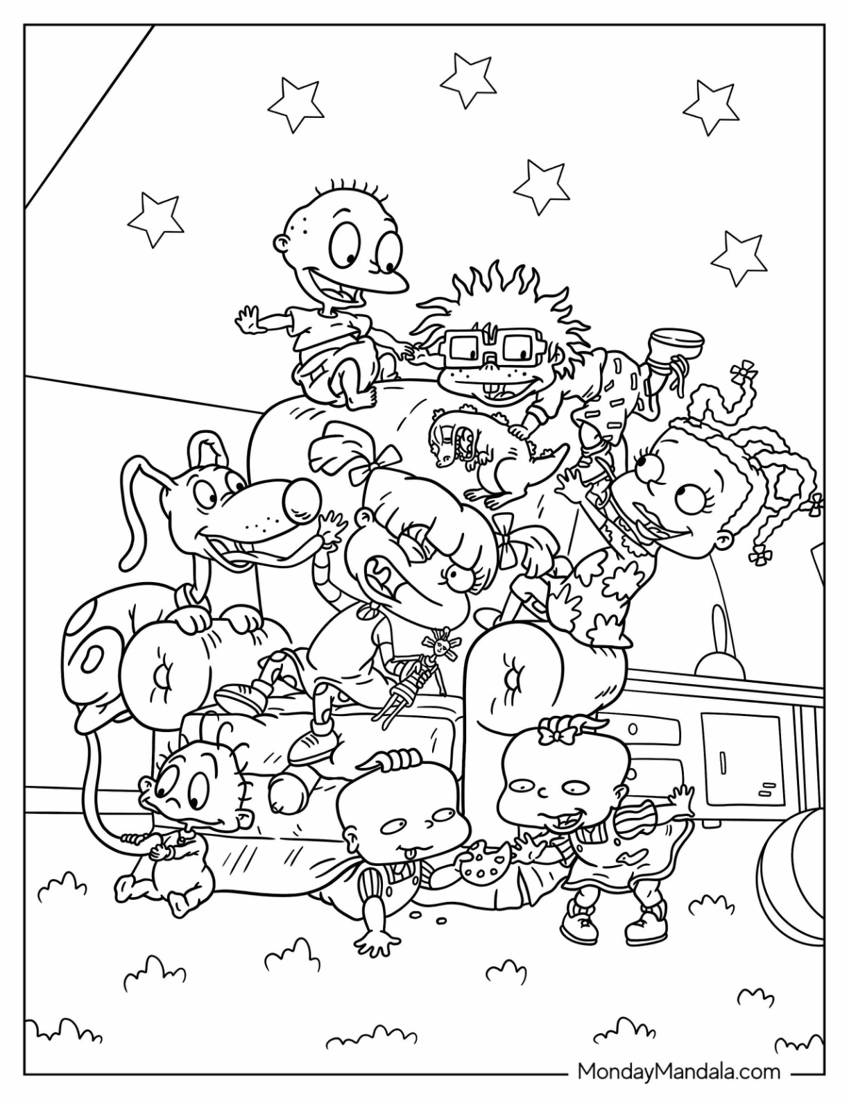 Rugrats coloring pages free pdf printables