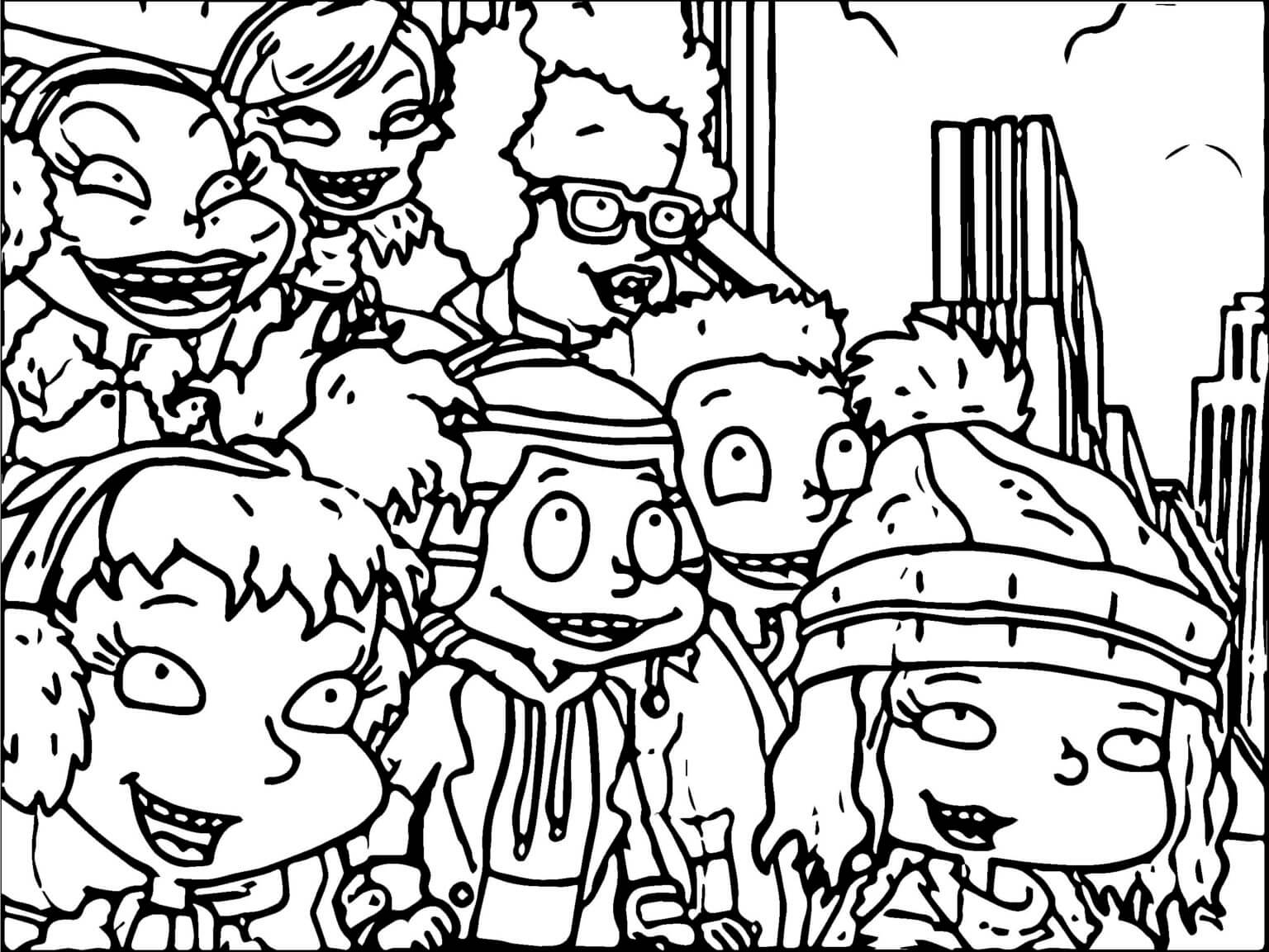 Chuckie finster and friends coloring page