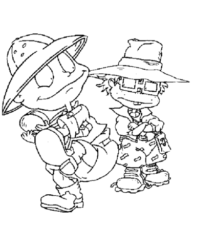 Adventures of tommy and chuckie coloring page free printable coloring pages