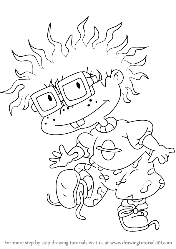 How to draw chuckie from rugrats rugrats step by step