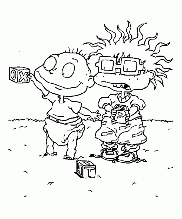 Rugrats chuckie coloring pages