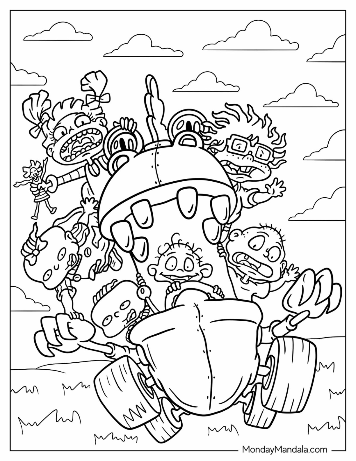 Rugrats coloring pages free pdf printables