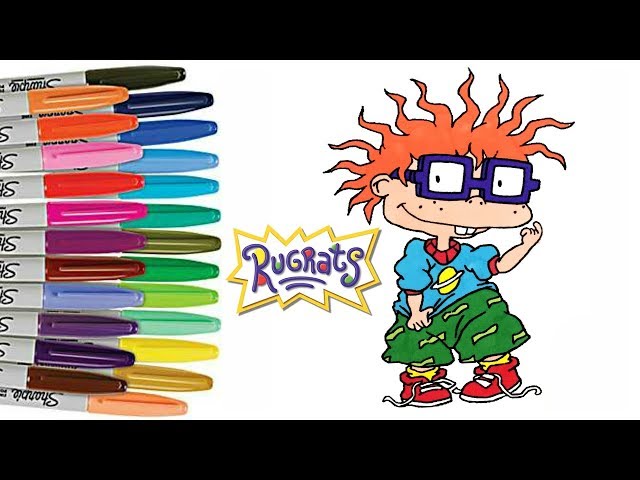 Rugrats coloring book page chuckie finster colouring rugrats sprinkled donuts